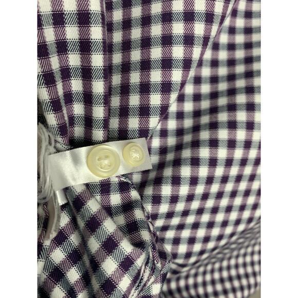 Banana‎ Republic Mens Shirt Size S No Iron Plaid Purple - Picture 7 of 7